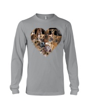 greyhound heart shape full Long Sleeve Tee tile