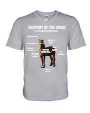 Funny Anatomy of the Horse V-Neck T-Shirt tile