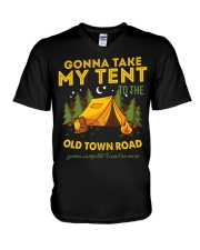 Camping Old Town Road V-Neck T-Shirt tile