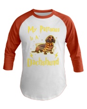 Patronus Dachshund Baseball Tee tile