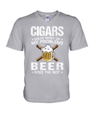 Cigar Beer solve V-Neck T-Shirt tile