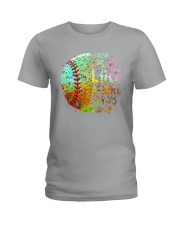 Softball like a girl Ladies T-Shirt tile