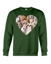 shih tzu heart shape full Crewneck Sweatshirt tile