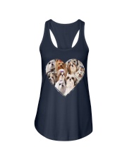 shih tzu heart shape full Ladies Flowy Tank tile