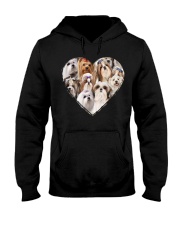 shih tzu heart shape full Hooded Sweatshirt tile