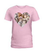 shih tzu heart shape full Ladies T-Shirt tile