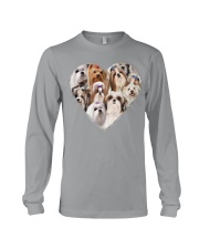 shih tzu heart shape full Long Sleeve Tee tile