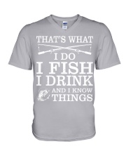Fishing I do V-Neck T-Shirt tile