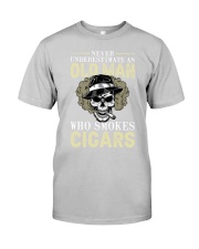 Old man cigar never Classic T-Shirt tile