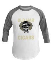Old man cigar never Baseball Tee tile