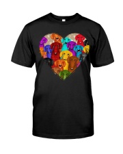 dachshund heart shape Classic T-Shirt tile