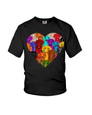 dachshund heart shape Youth T-Shirt tile