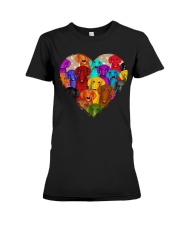 dachshund heart shape Premium Fit Ladies Tee tile