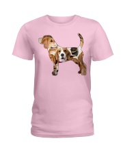 Beagle shape full Ladies T-Shirt tile