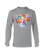 bull terrier heart shape Long Sleeve Tee tile