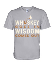 Whiskey goes in V-Neck T-Shirt tile