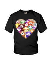 shih tzu heart shape Youth T-Shirt tile