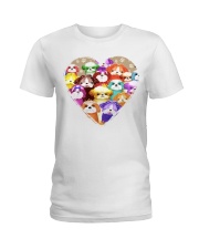 shih tzu heart shape Ladies T-Shirt front