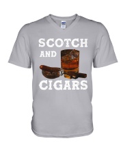 Cigar and scotch V-Neck T-Shirt tile