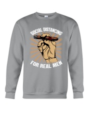 Real men social distancing cigar Crewneck Sweatshirt tile