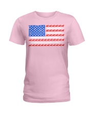 Dachshund flag 2 Ladies T-Shirt tile