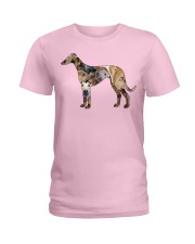 greyhound shape Ladies T-Shirt tile