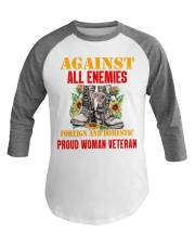 Vet Woman Against Baseball Tee tile