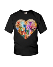 doberman heart shape Youth T-Shirt tile
