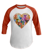 doberman heart shape Baseball Tee tile