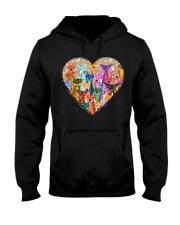 doberman heart shape Hooded Sweatshirt tile
