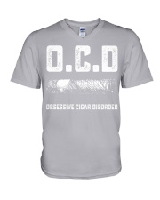 OCD cigar V-Neck T-Shirt tile