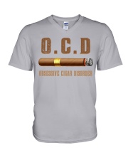 OCD cigar V-Neck T-Shirt tile