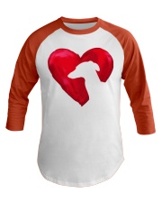 Greyhound heart Baseball Tee tile