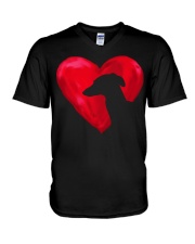 Greyhound heart V-Neck T-Shirt tile