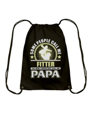 CALL ME FITTER PAPA JOB SHIRTS Drawstring Bag thumbnail