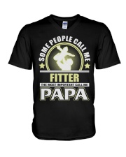CALL ME FITTER PAPA JOB SHIRTS V-Neck T-Shirt thumbnail