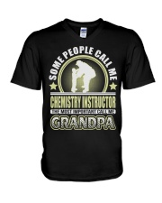 CALL ME CHEMISTRY INSTRUCTOR GRANDPA JOB SHIRTS V-Neck T-Shirt thumbnail