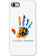 Peace sign More love less hate Phone Case tile