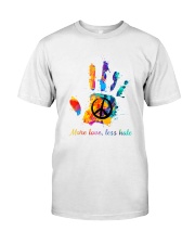 Peace sign More love less hate Classic T-Shirt tile