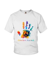 Peace sign More love less hate Youth T-Shirt tile