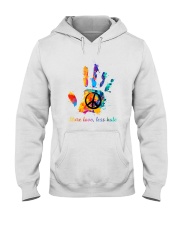 Peace sign More love less hate Hooded Sweatshirt tile