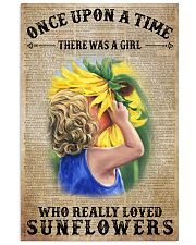 Girl really love sunflower 16x24 Poster front