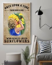 Girl really love sunflower 16x24 Poster lifestyle-poster-1