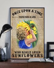 Girl really love sunflower 16x24 Poster lifestyle-poster-2