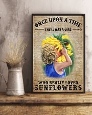Girl really love sunflower 16x24 Poster lifestyle-poster-3