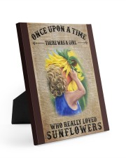 Girl really love sunflower 8x10 Easel-Back Gallery Wrapped Canvas thumbnail