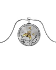 I am the storm Metallic Circle Necklace front