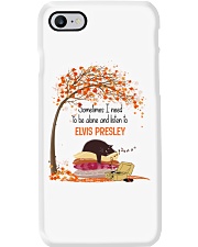 Alone Cat Lover Listen to Elvis Presley Phone Case tile