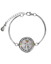 I Am His Voice He Is My Heart Metallic Circle Bracelet thumbnail