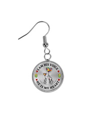 I Am His Voice He Is My Heart Circle Earrings thumbnail